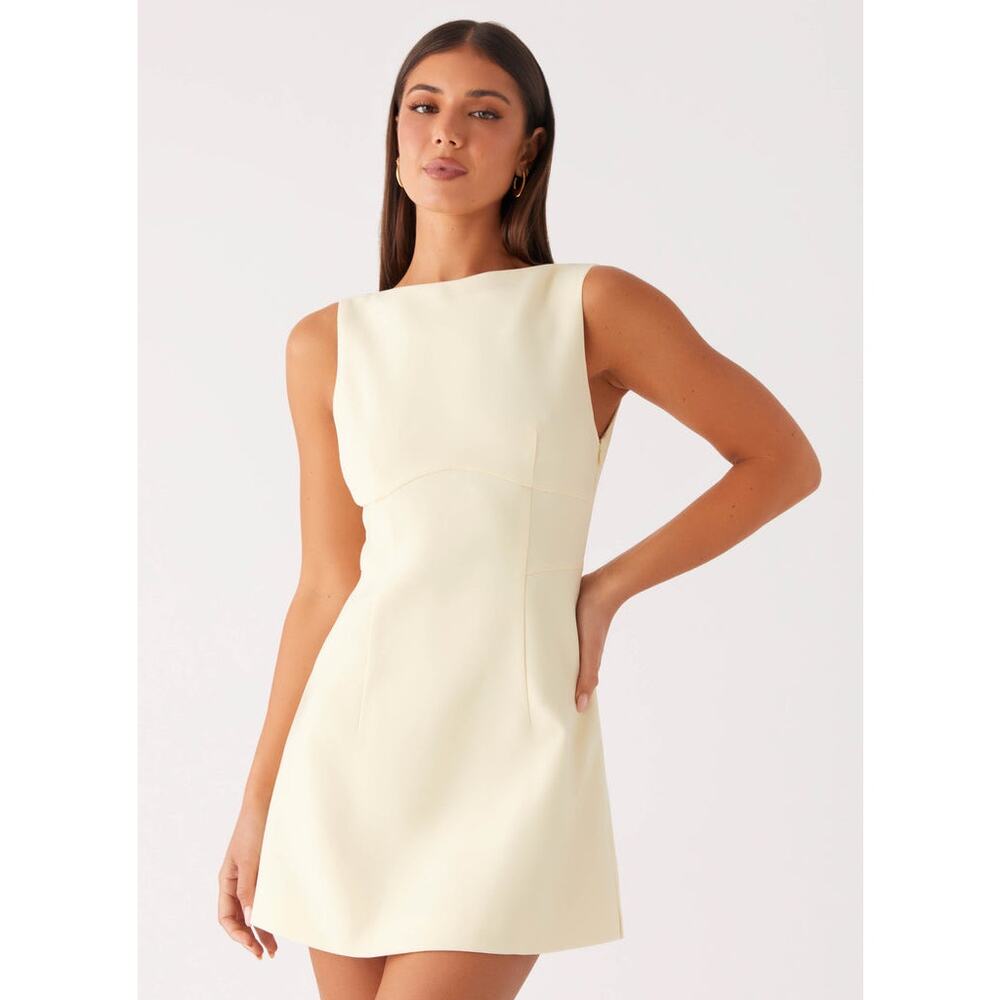 NEW Peppermayo Lulita Buttercream Yellow Mini Dress Women's Size 12 NWT Party